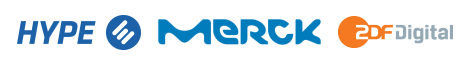 Logos der Supporter Hype, Merck und ZDF-Digital